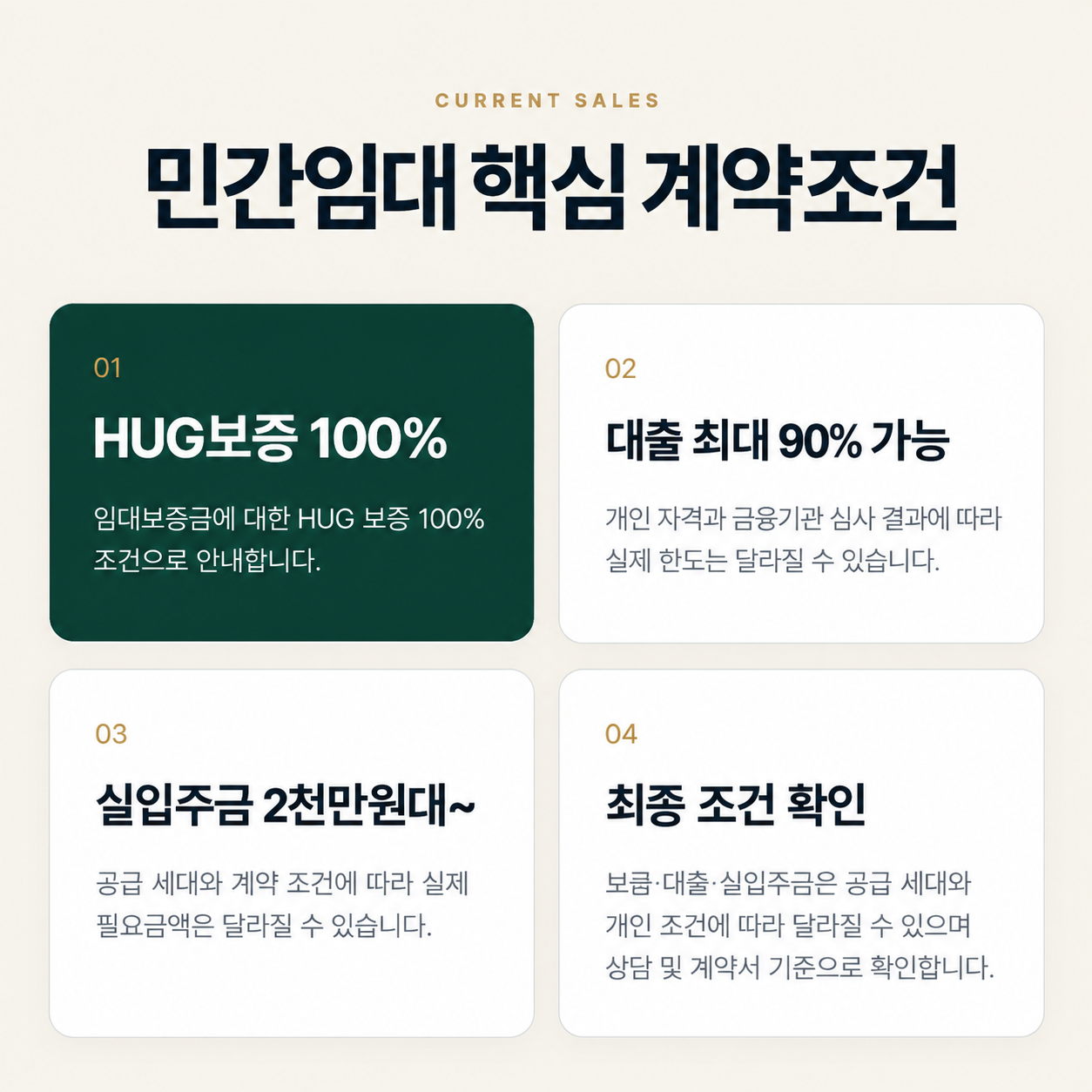 민간임대 핵심 계약조건